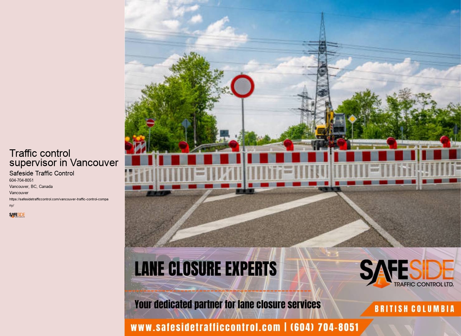 Traffic flow optimization Traffic control supervisor in Vancouver