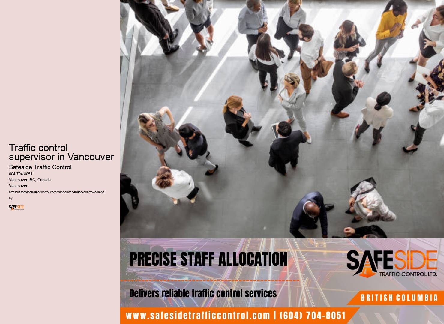 Traffic control supervisor in Vancouver construction zone safety training