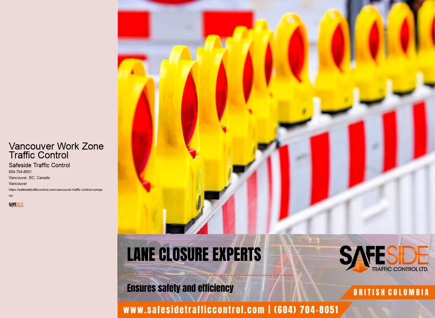 Traffic safety services Vancouver Work Zone Traffic Control
