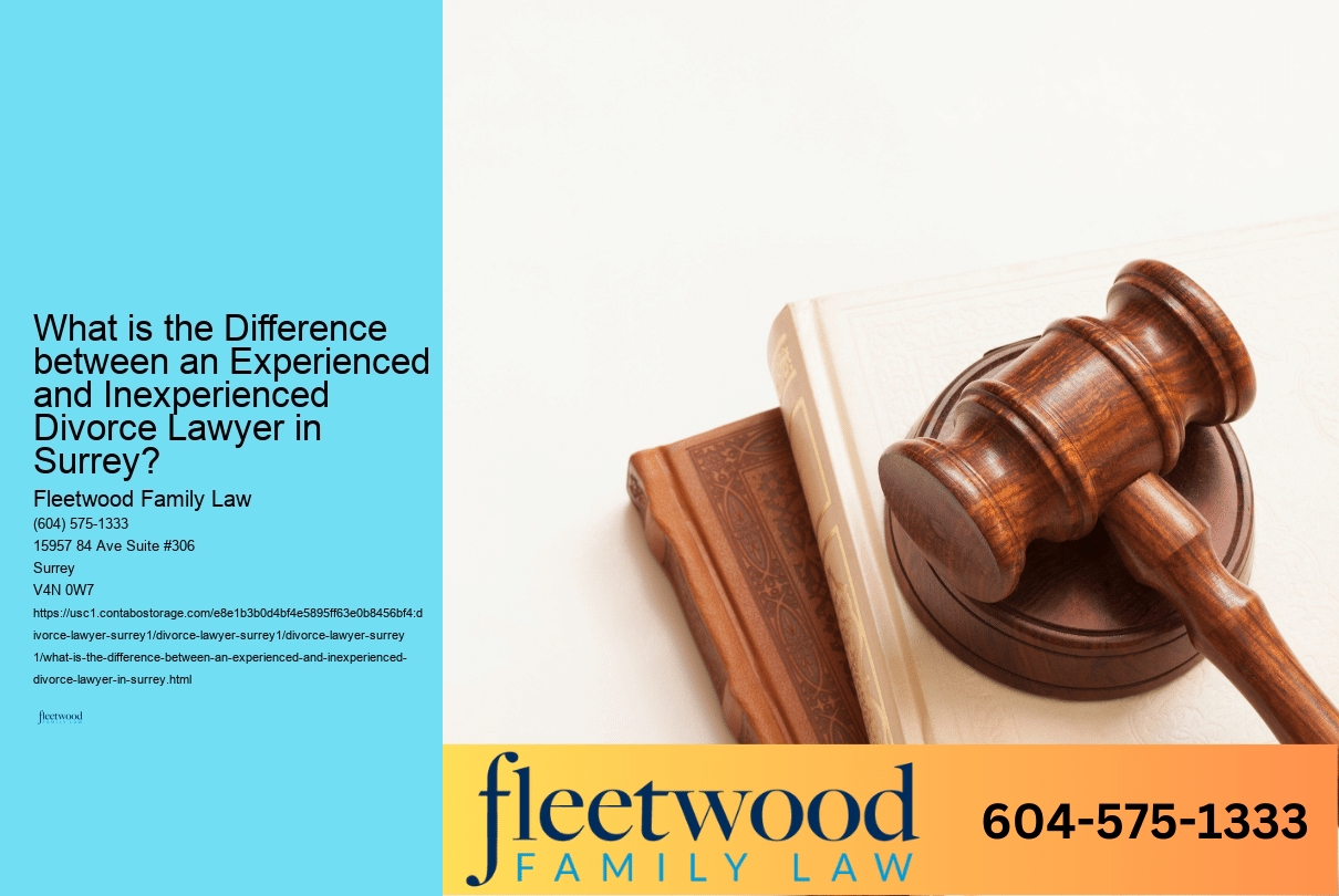What is the Difference between an Experienced and Inexperienced Divorce Lawyer in Surrey? 
