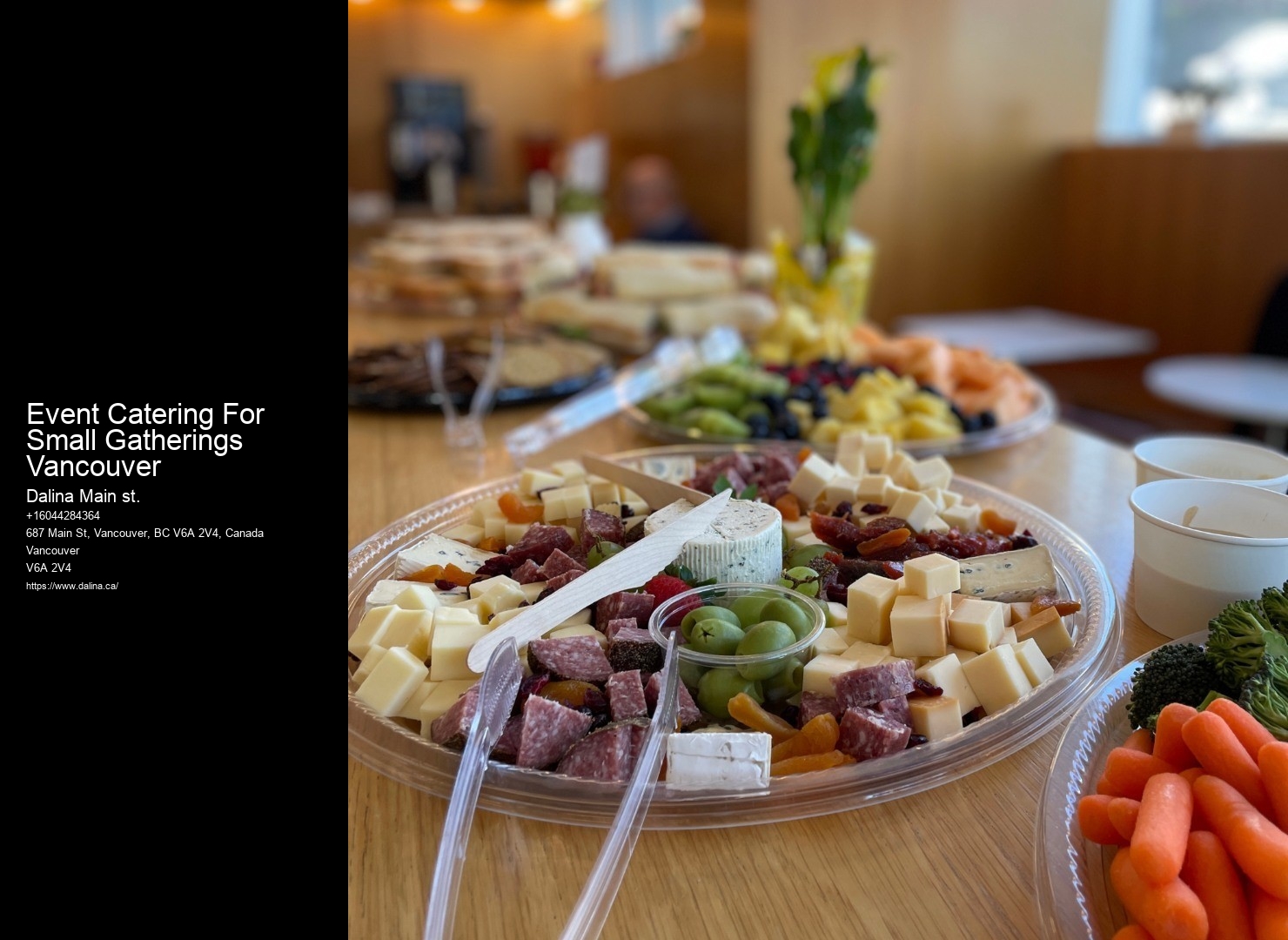 Corporate Lunch Catering Event Catering For Small Gatherings Vancouver