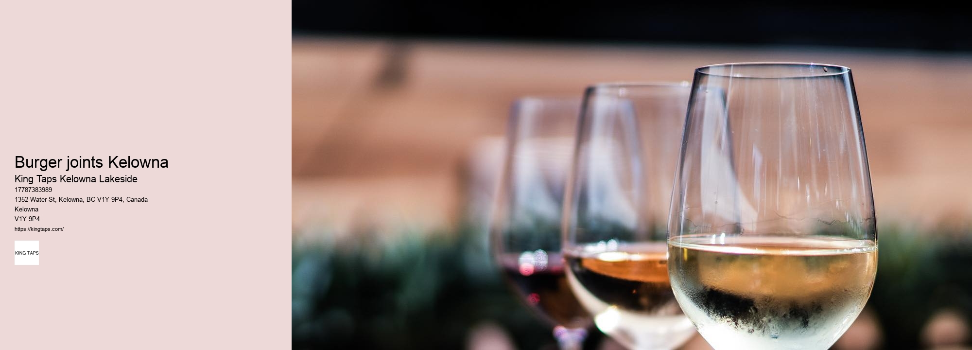 Kelowna lakeside dining for couples