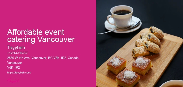 Vancouver catering menu ideas