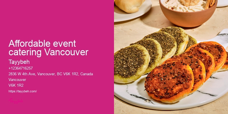Syrian Cuisine for Weddings Vancouver