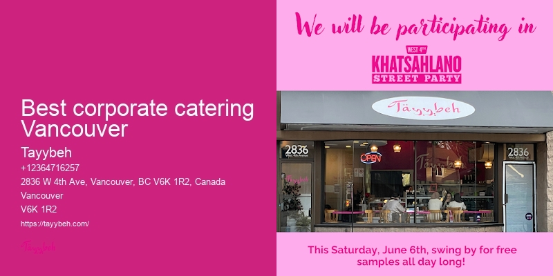 Syrian Food for Banquets Vancouver