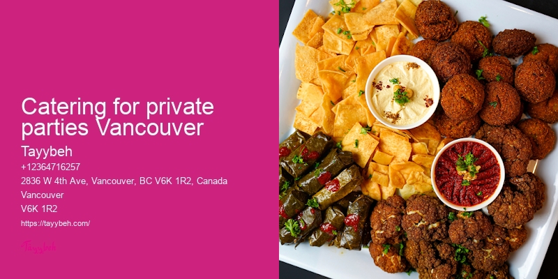 Plated Syrian Meals for Weddings Vancouver
