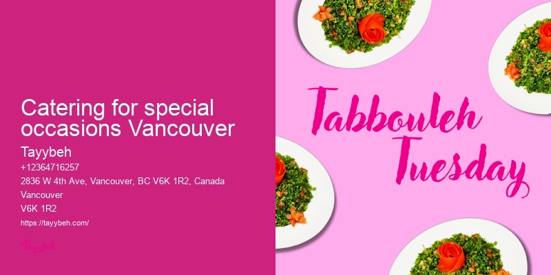 Corporate event catering Vancouver
