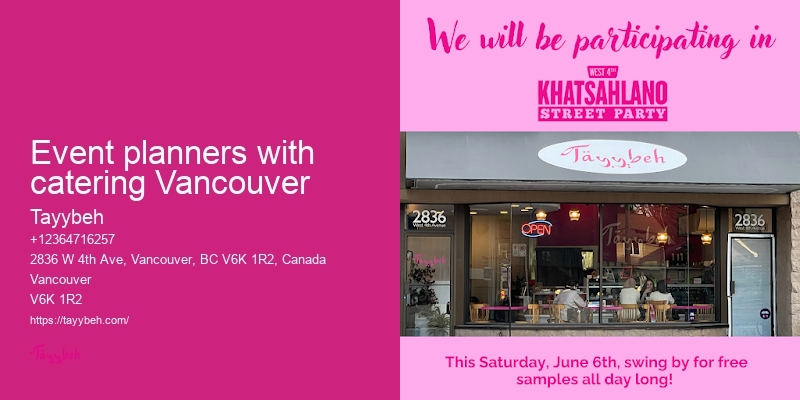 Vancouver catering for weddings and receptions