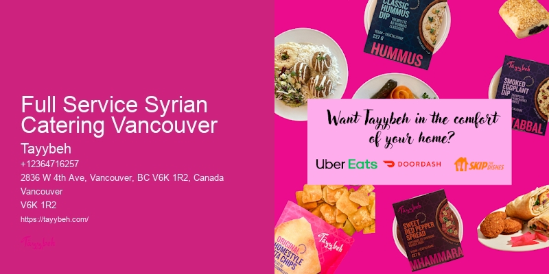 Vancouver event catering packages