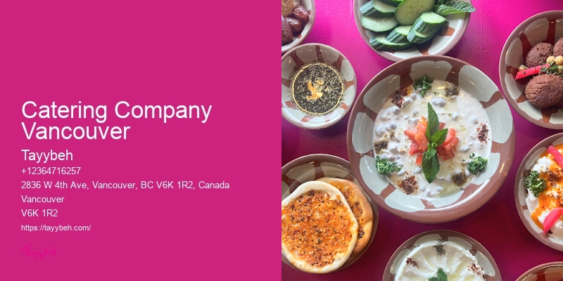 Vancouver catering menu customization