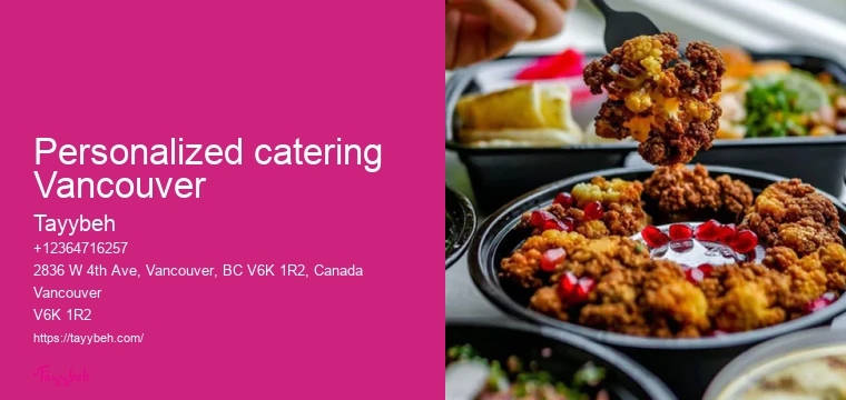 Vancouver catering for upscale events