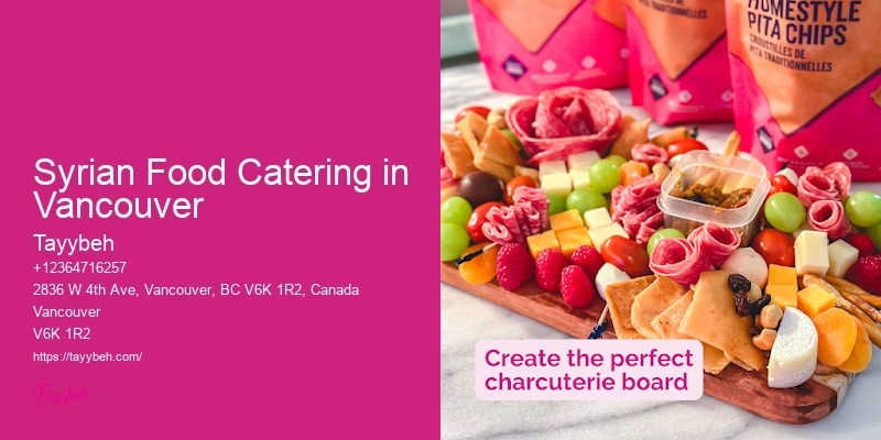 Vancouver catering menus