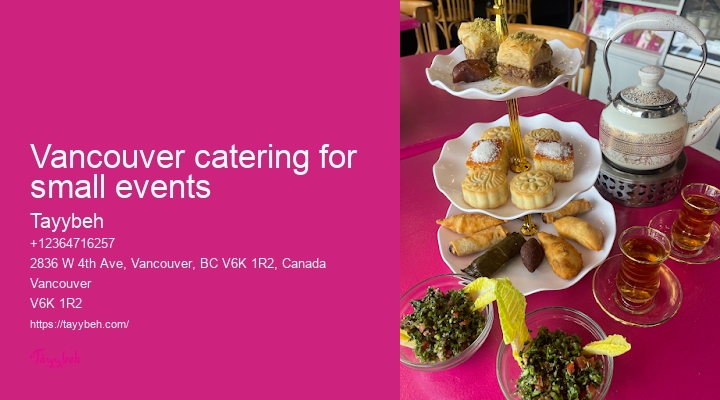 Syrian Cuisine for Weddings Vancouver