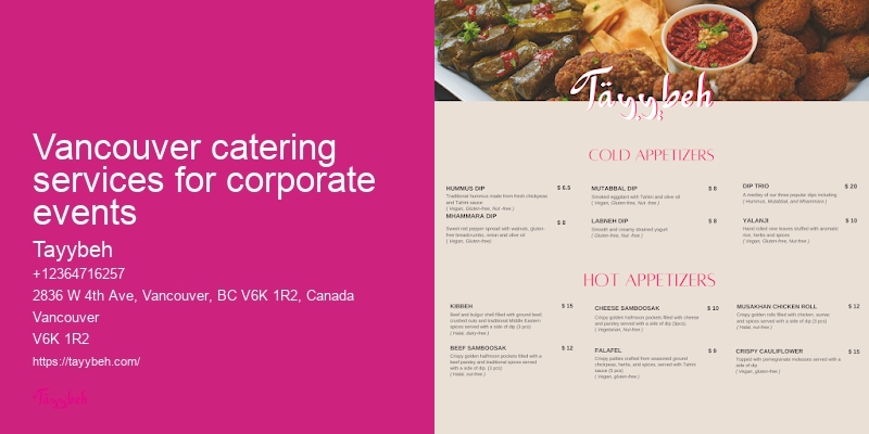 Catering companies Vancouver reviews