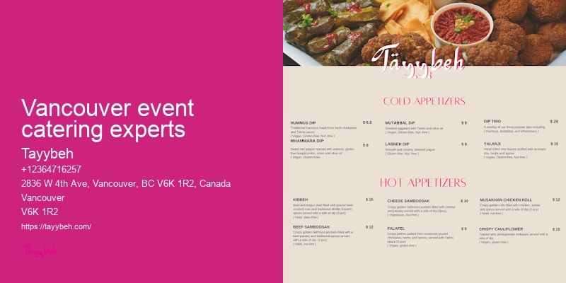 Award-Winning Syrian Caterer Vancouver