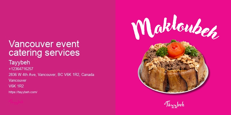 Middle Eastern Dish Catering Vancouver