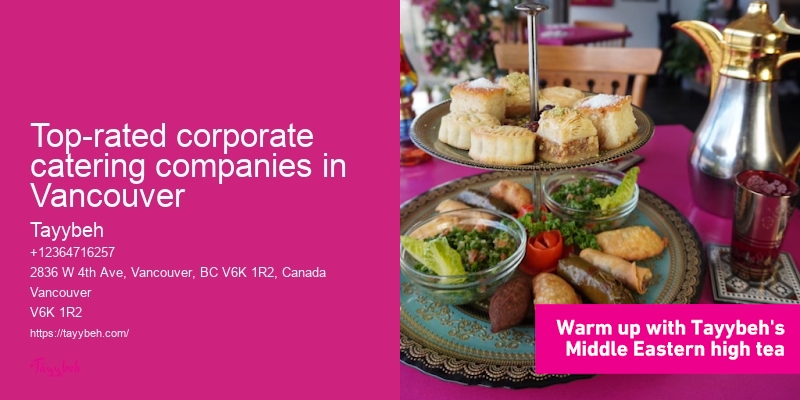 Top-rated corporate catering companies in Vancouver