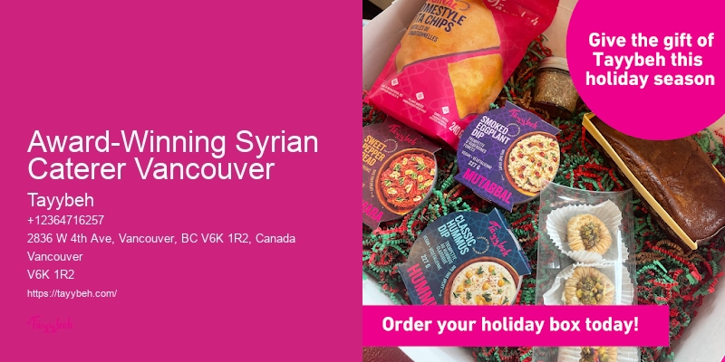 Award-Winning Syrian Caterer Vancouver