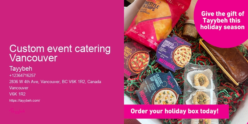 Custom event catering Vancouver