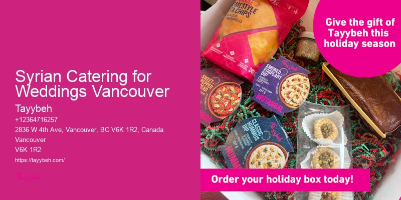 Syrian Catering for Weddings Vancouver