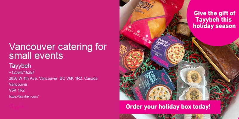 Vancouver catering for small events