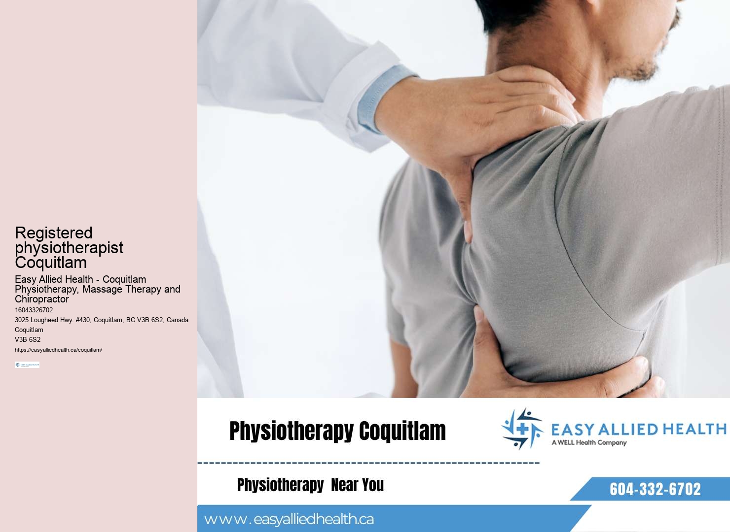 Certified physiotherapist Coquitlam