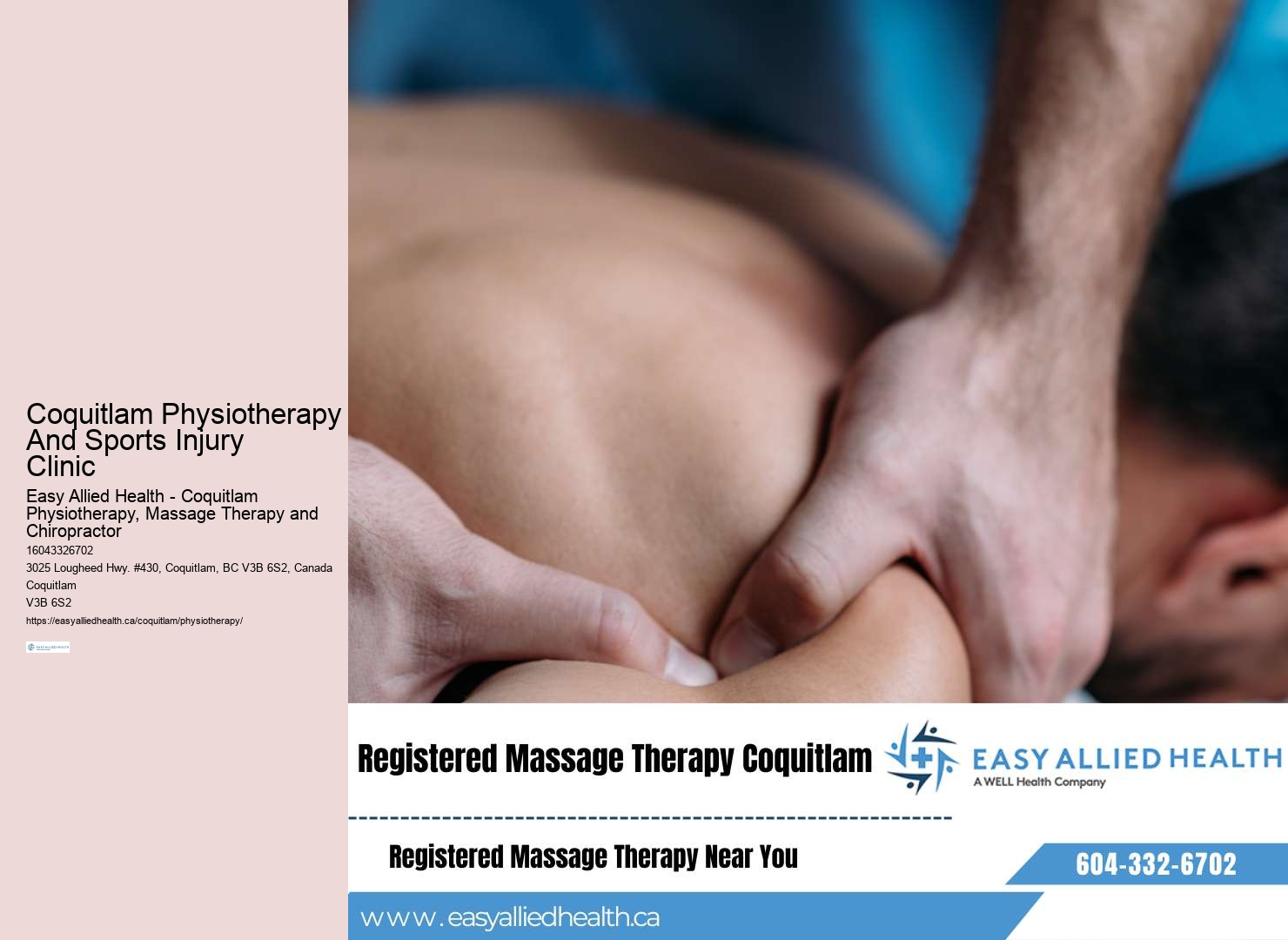 Coquitlam Physiotherapy insurance coverage