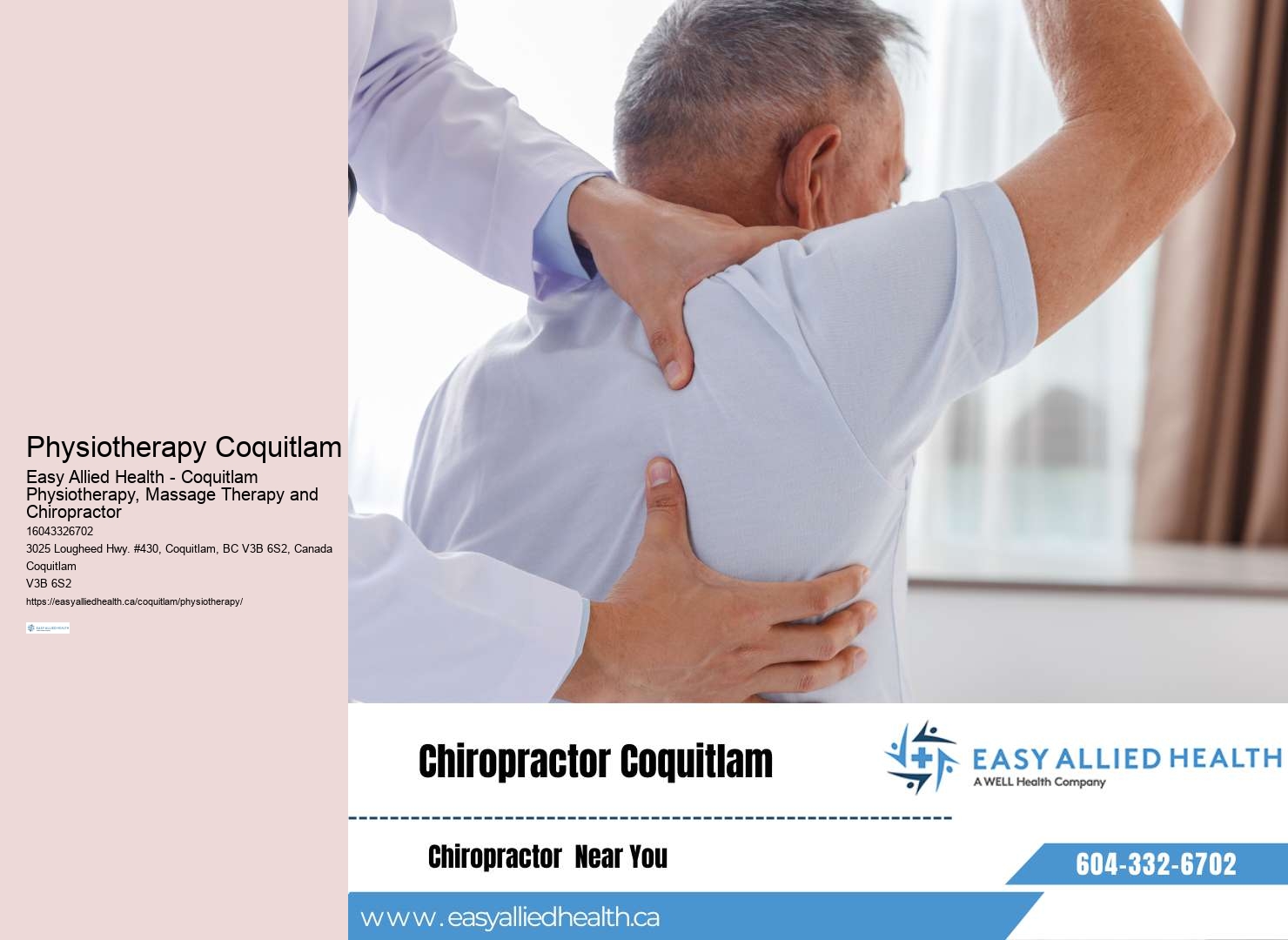 Back pain physio services Coquitlam
