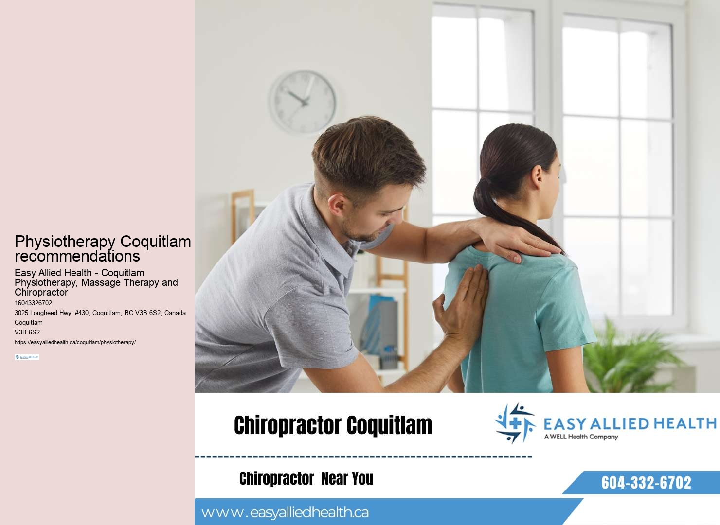 Back pain physiotherapy Coquitlam