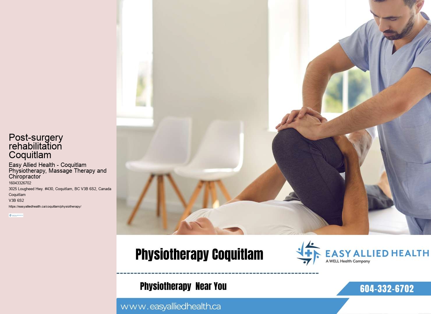 Coquitlam Physiotherapy treatment options