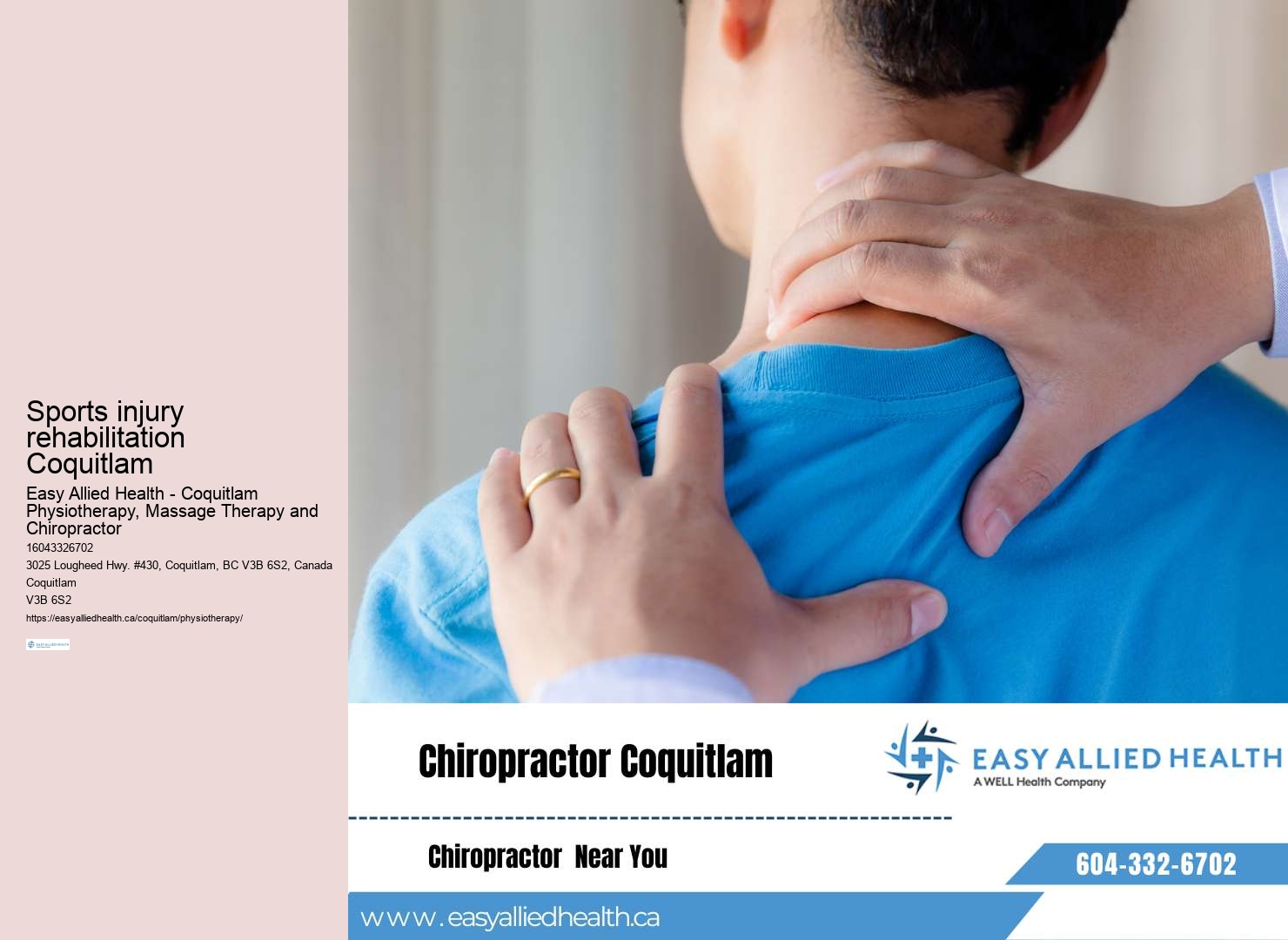 Physiotherapy sessions Coquitlam