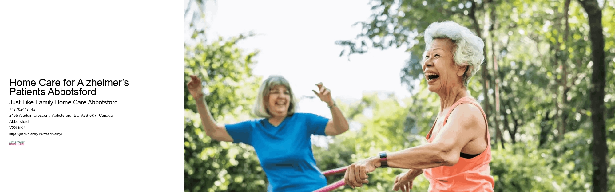 Community Support for Seniors Home Care for Alzheimer’s Patients Abbotsford