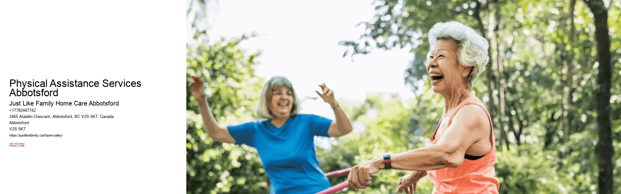 Personal Care Plans Physical Assistance Services Abbotsford