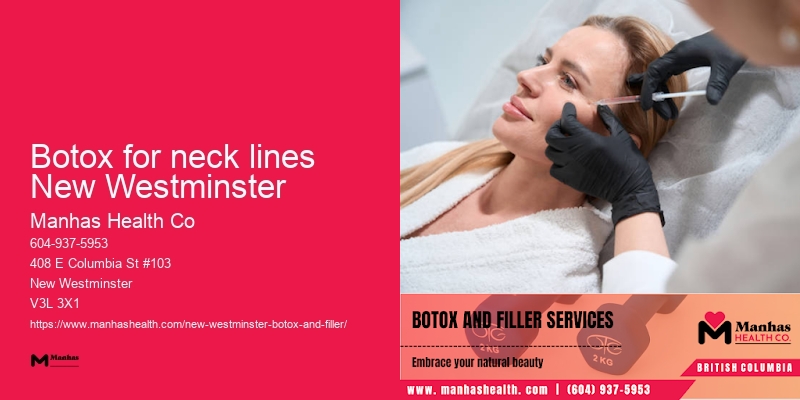 Botox for underarm sweating Botox for neck lines New Westminster