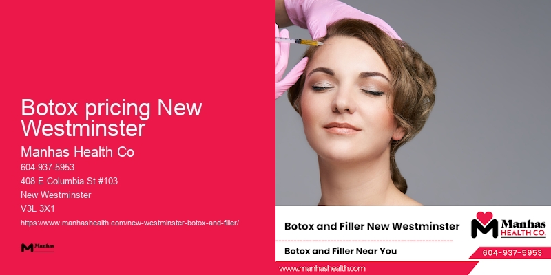 Botox pricing New Westminster Botox clinic consultations