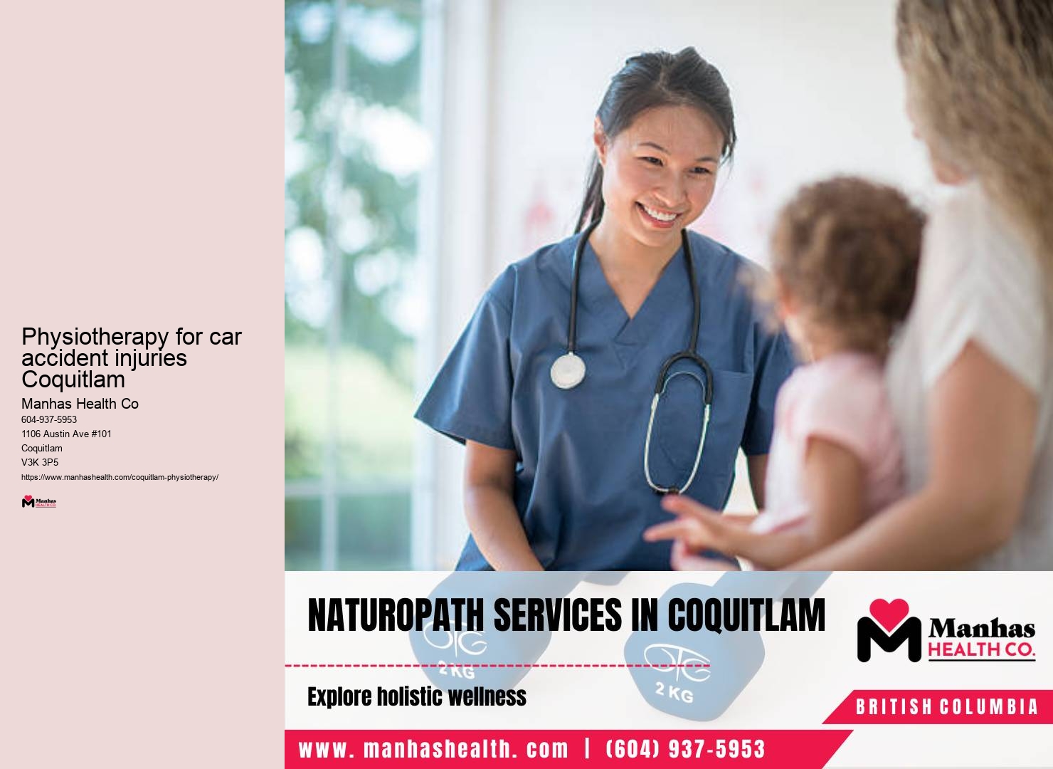 Customizable physiotherapy services Physiotherapy for car accident injuries Coquitlam