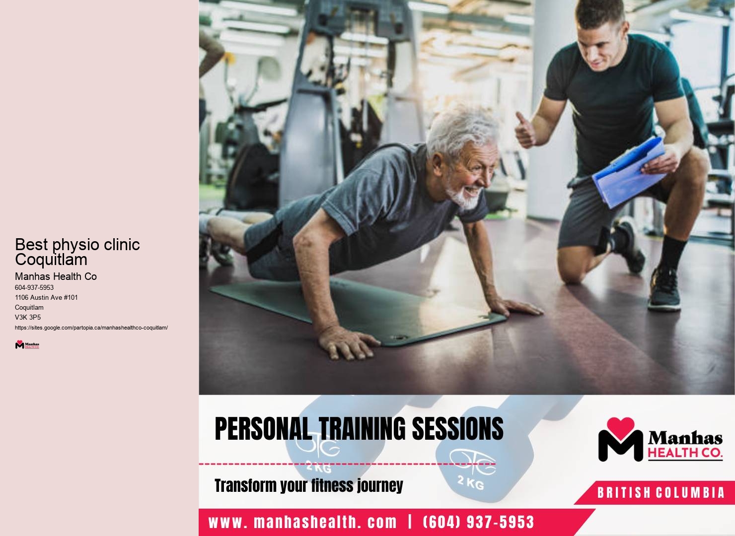 Mobility physiotherapy specialists Best physio clinic Coquitlam