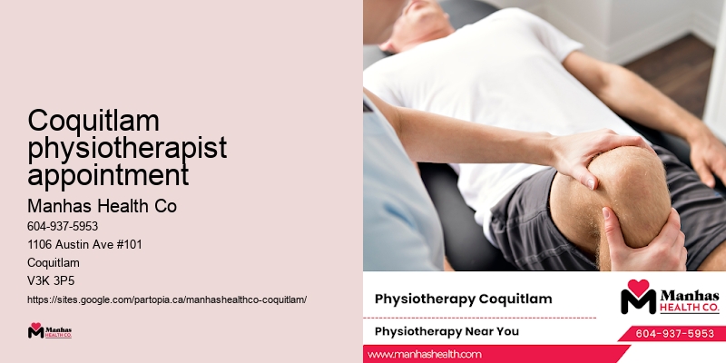 Coquitlam physiotherapist appointment