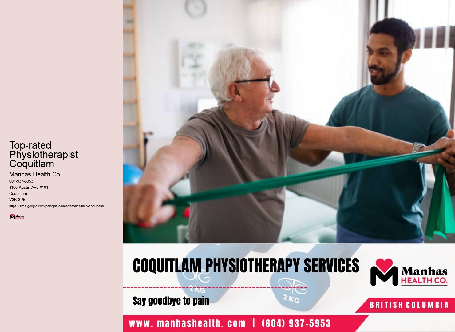 Top-rated Physiotherapist Coquitlam physical rehabilitation clinic