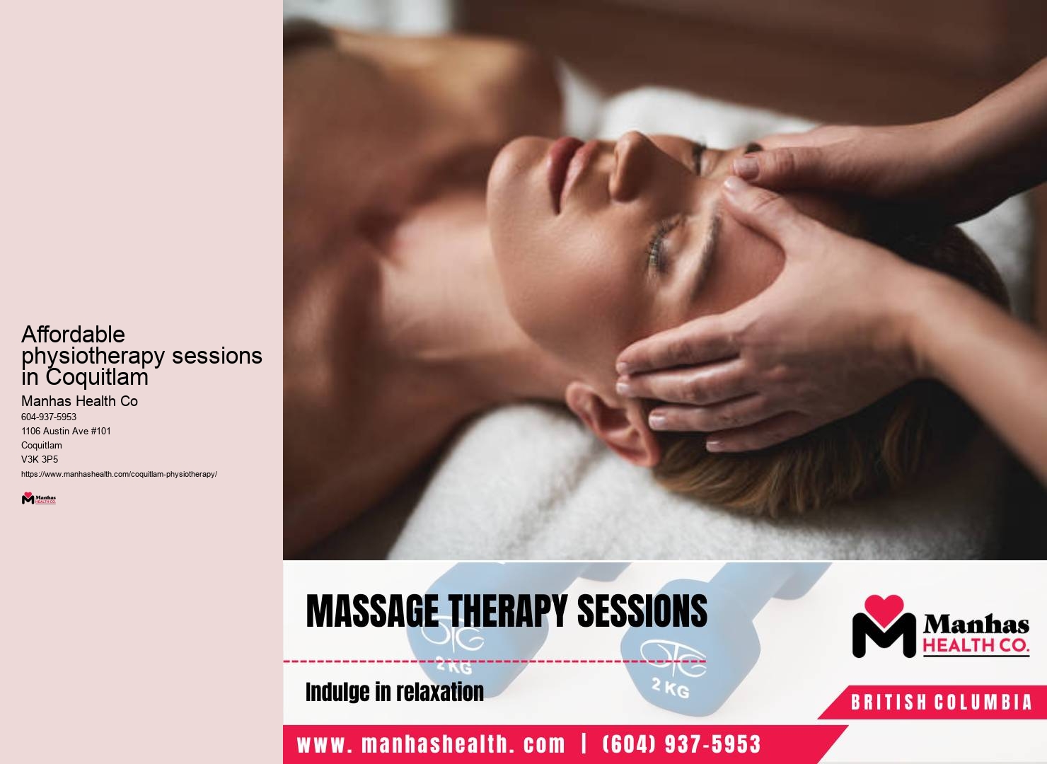 Local physiotherapy services Affordable physiotherapy sessions in Coquitlam