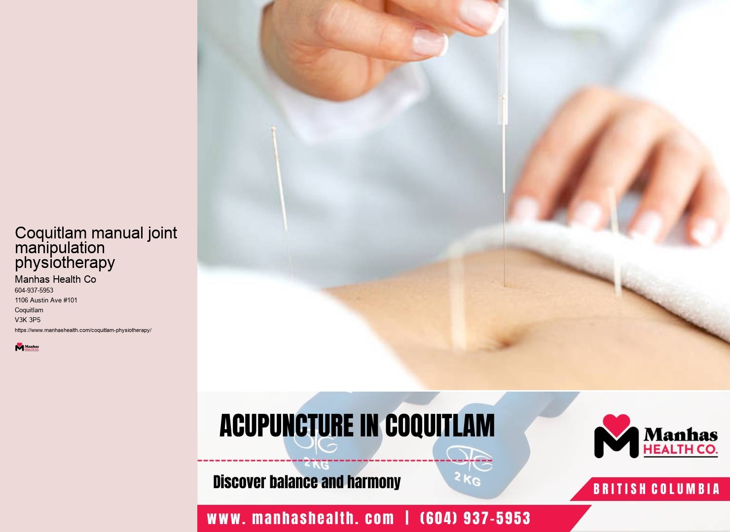 Chronic pain therapy Coquitlam manual joint manipulation physiotherapy