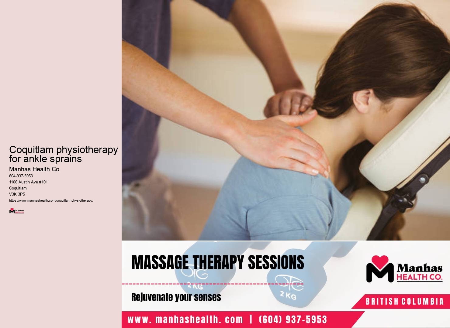 Injury rehabilitation physiotherapy Coquitlam physiotherapy for ankle sprains