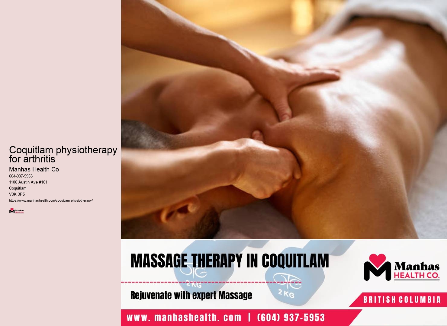 Physiotherapy rehabilitation Coquitlam physiotherapy for arthritis