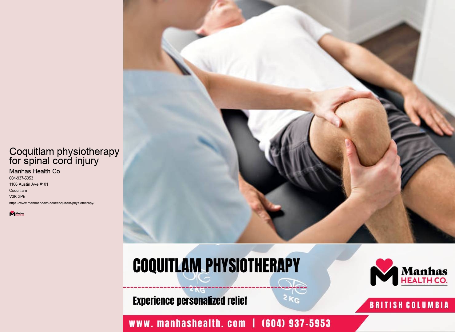 Physiotherapy for herniated disc Coquitlam physiotherapy for spinal cord injury