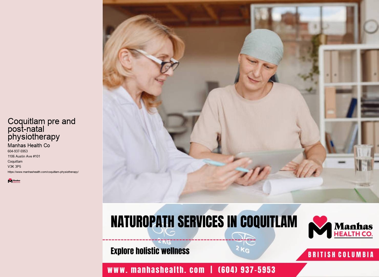 Physiotherapist Coquitlam pre and post-natal physiotherapy BC
