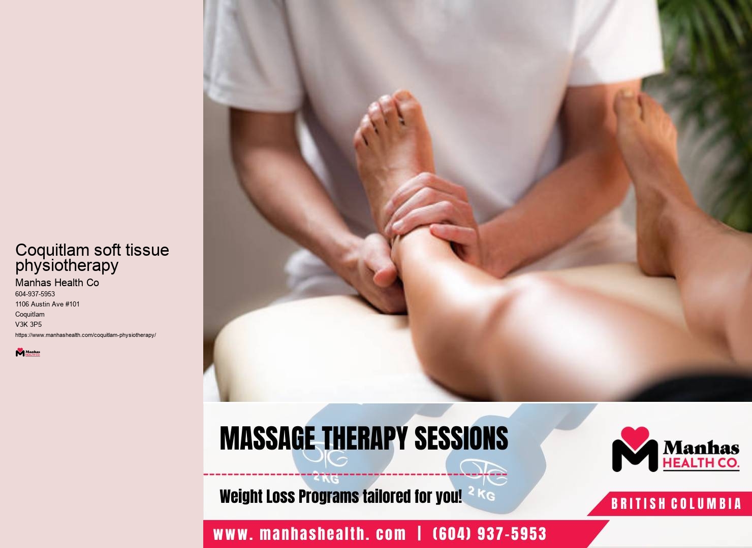 Hip pain physiotherapy Coquitlam soft tissue physiotherapy