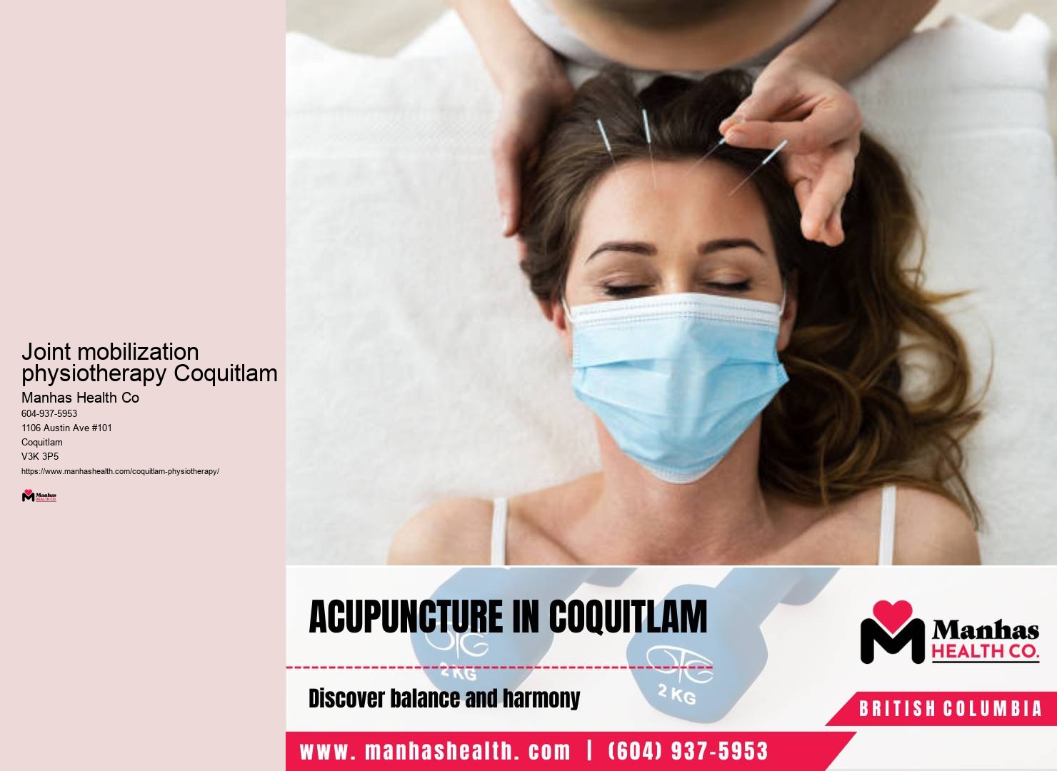 Low-cost physiotherapy Joint mobilization physiotherapy Coquitlam