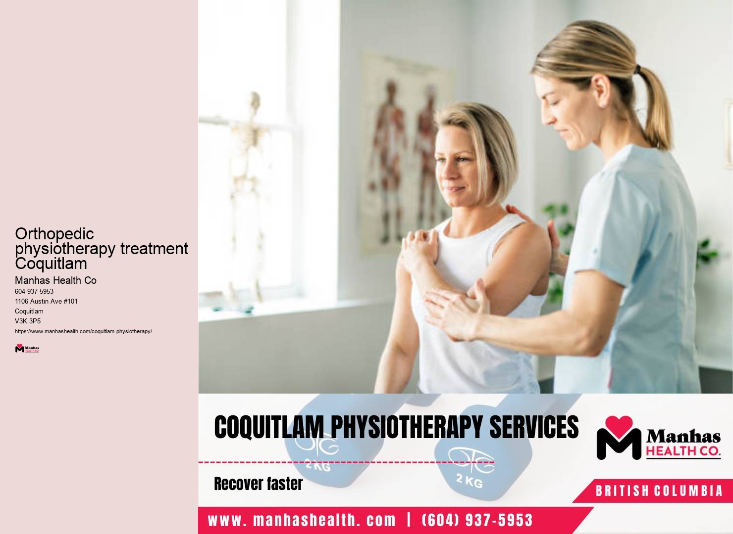 Best physiotherapy treatments near me Orthopedic physiotherapy treatment Coquitlam