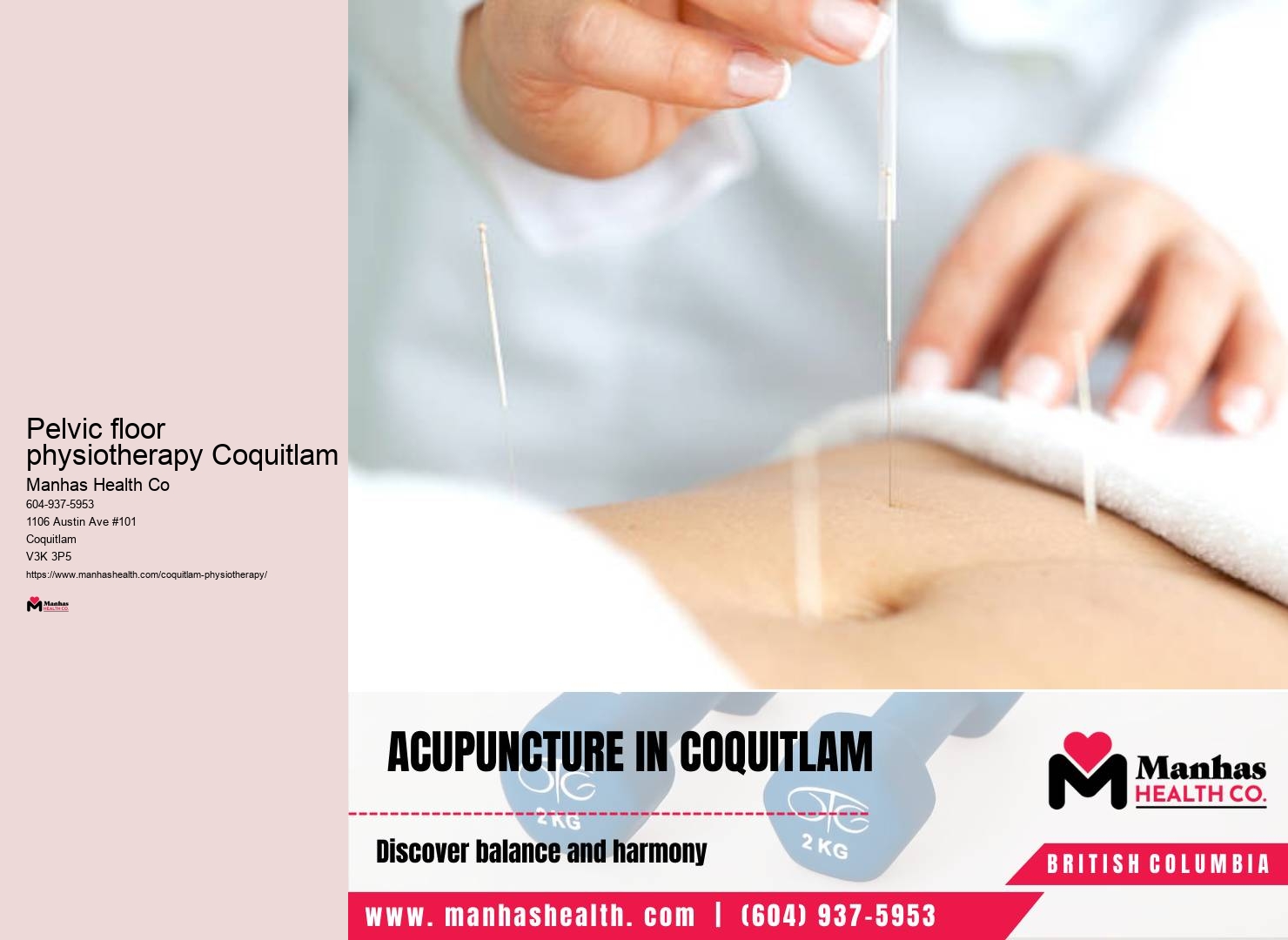 Chronic pain management techniques Pelvic floor physiotherapy Coquitlam