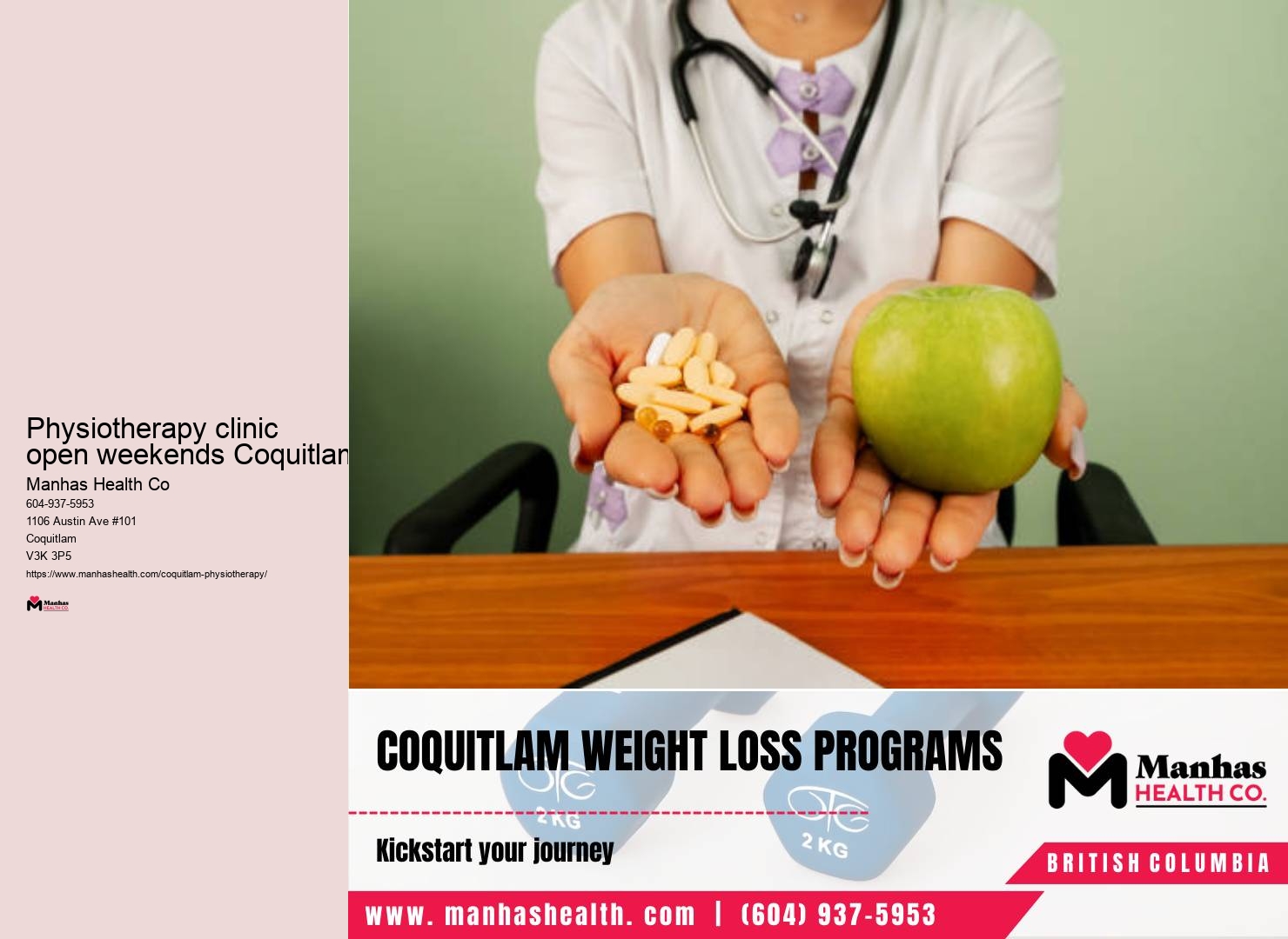 Shoulder physiotherapy Physiotherapy clinic open weekends Coquitlam